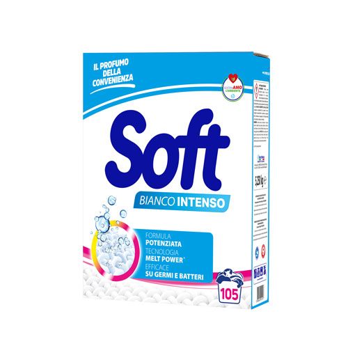 Пральний порошок для прання білих речей Soft Bianco Intenso 105 циклів прання 5.25 кг